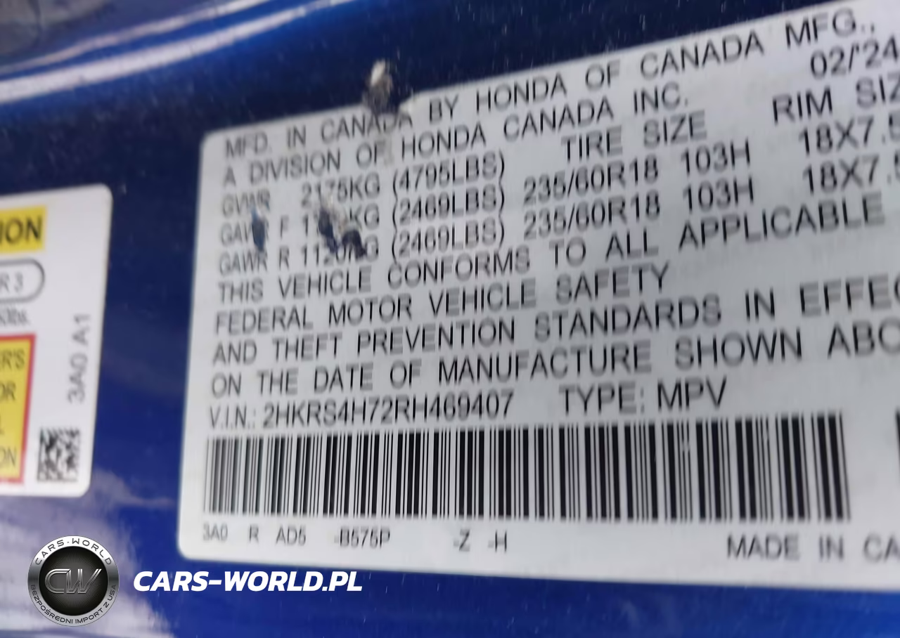 2024 Honda Cr-V Ex-L Awd VIN:2HKRS4H72RH469407 - 9