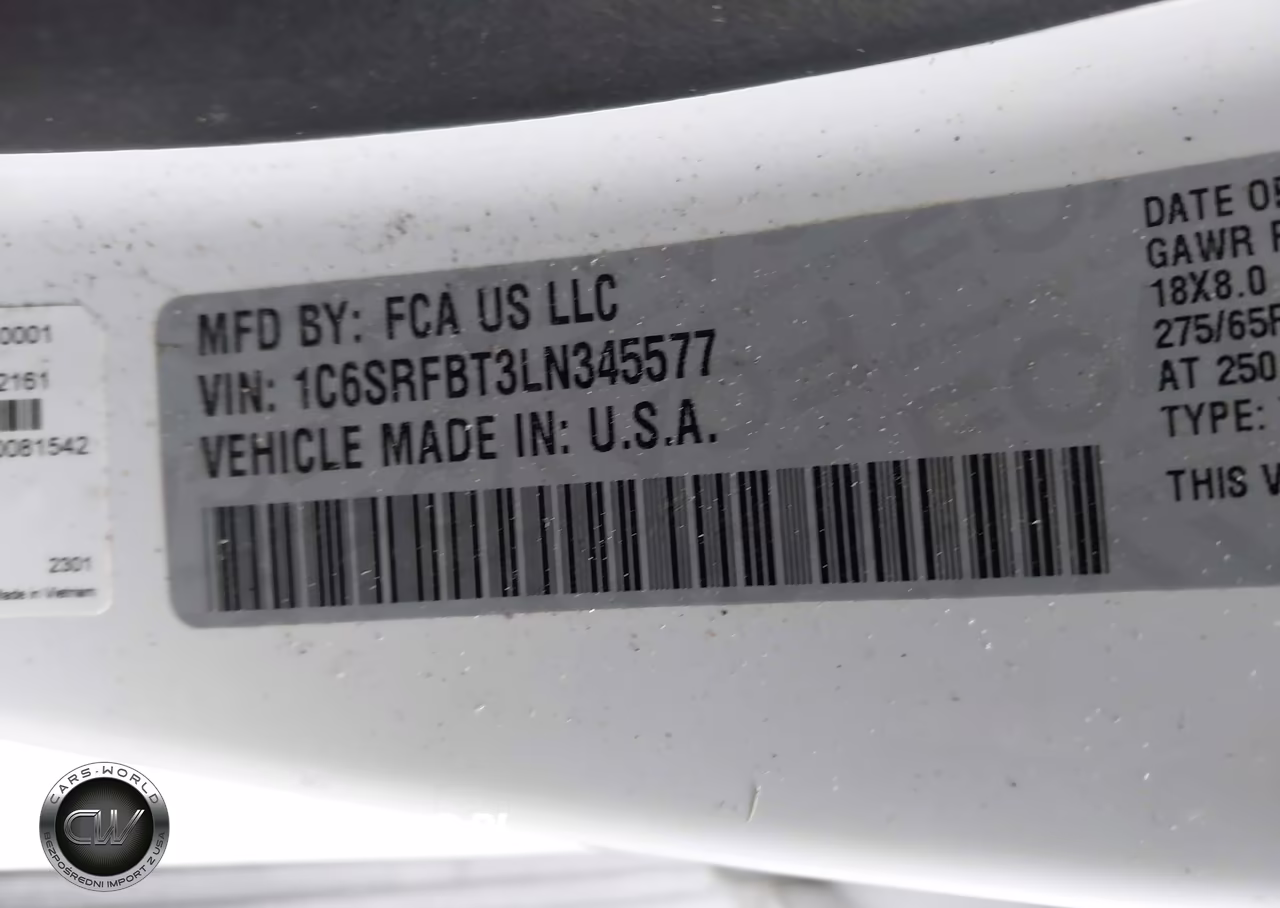 2020 Ram 1500 Big Horn 4X4 6'4 Box VIN:1C6SRFBT3LN345577 - 9
