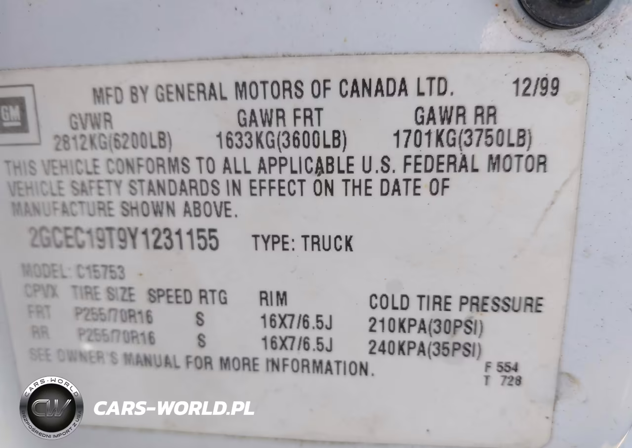 2000 Chevrolet Silverado 1500 Ls VIN:2GCEC19T9Y1231155 - 9