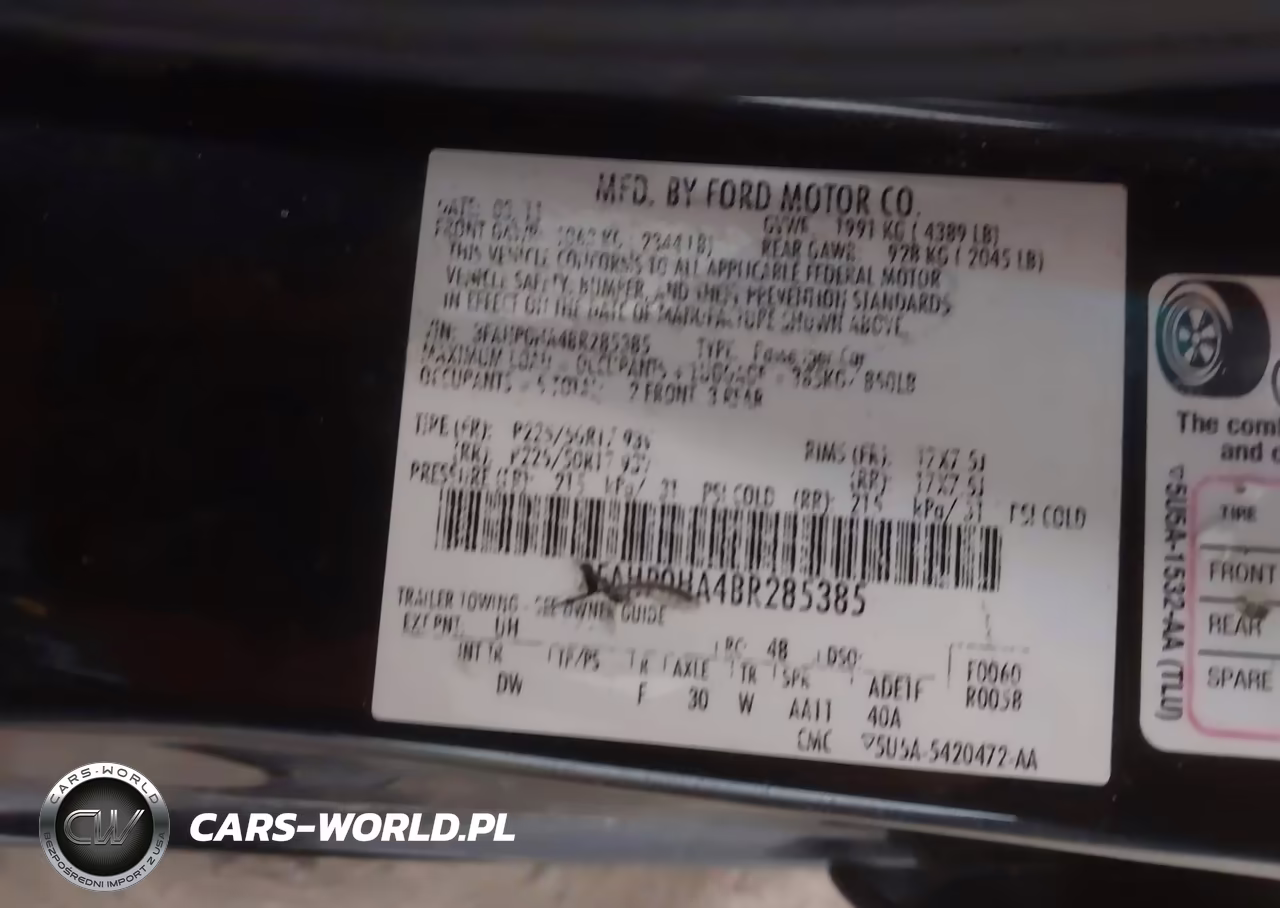 2011 Ford Fusion Se VIN:3FAHP0HA4BR285385 - 9