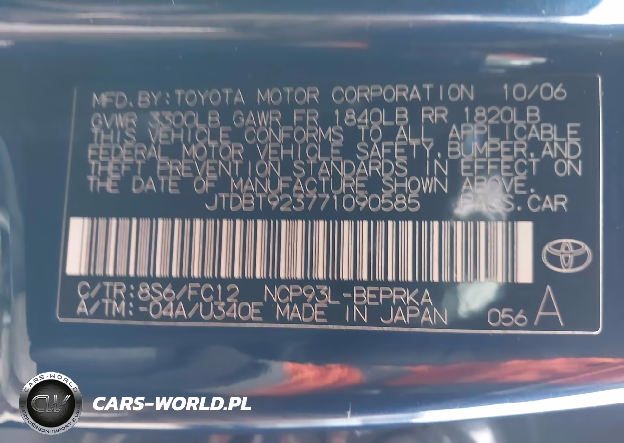 2007 Toyota Yaris VIN:JTDBT923771090585 - 9