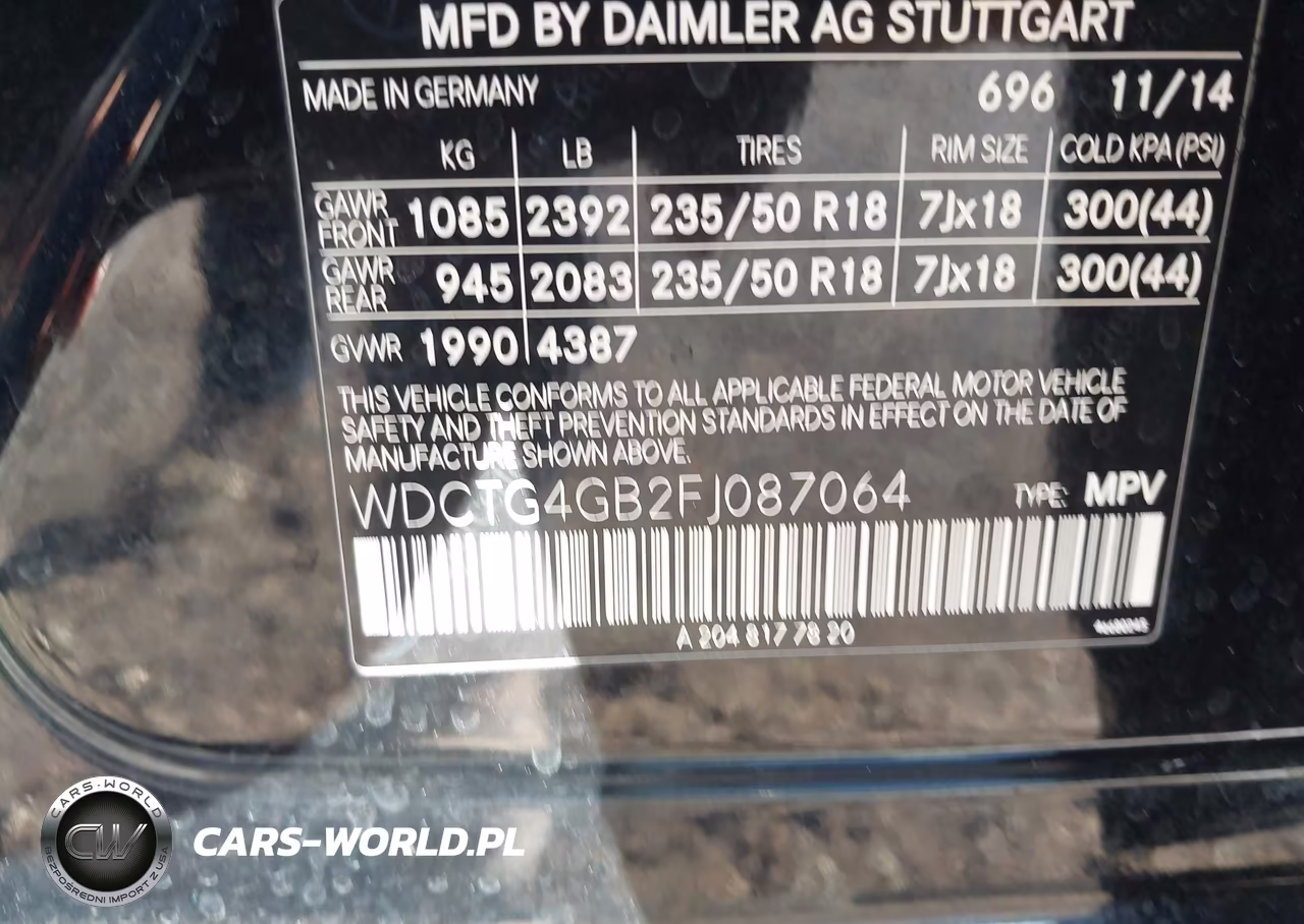 2015 Mercedes-Benz Gla 250 4Matic VIN:WDCTG4GB2FJ087064 - 9