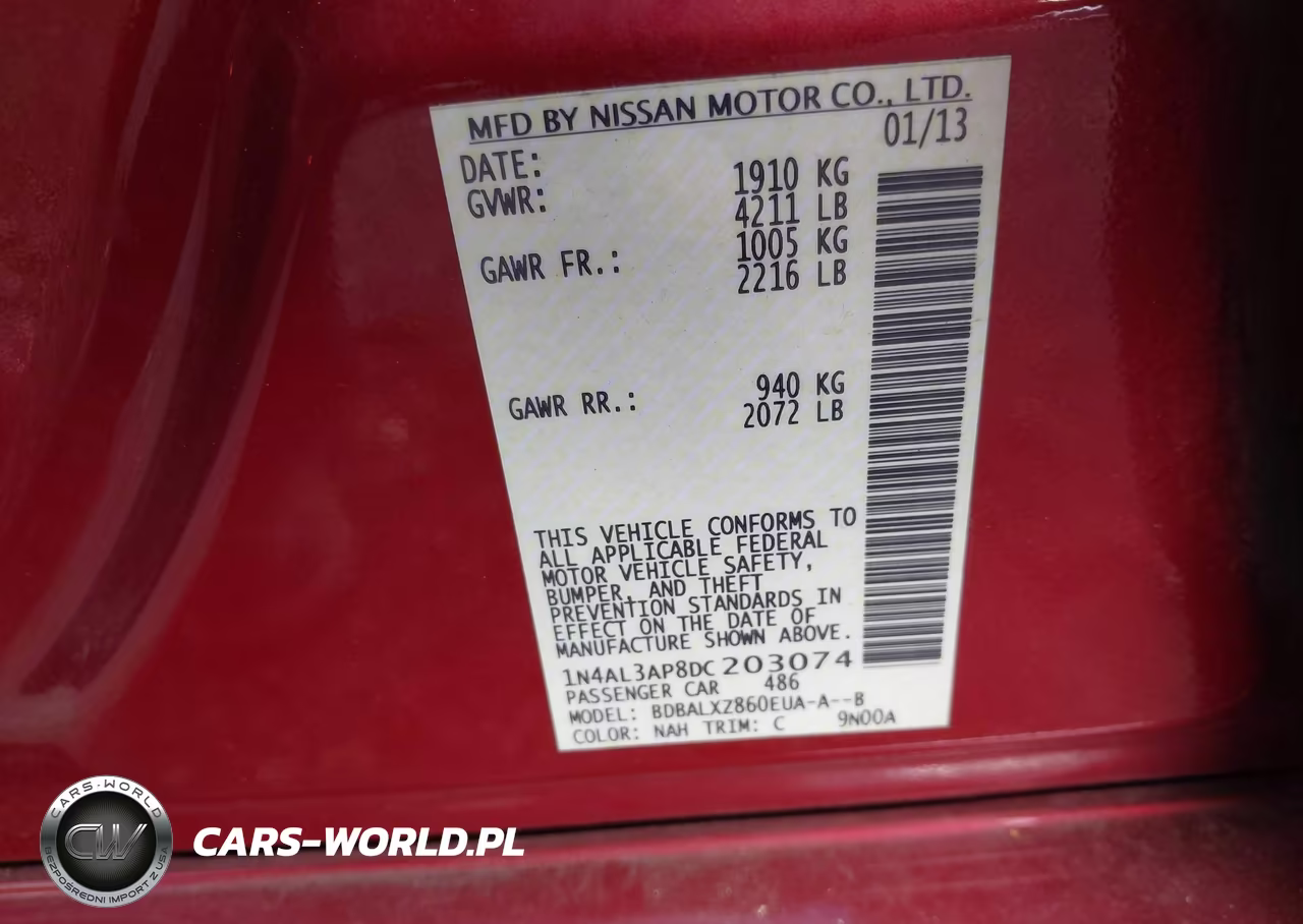 2013 Nissan Altima 2.5 Sl VIN:1N4AL3AP8DC203074 - 9