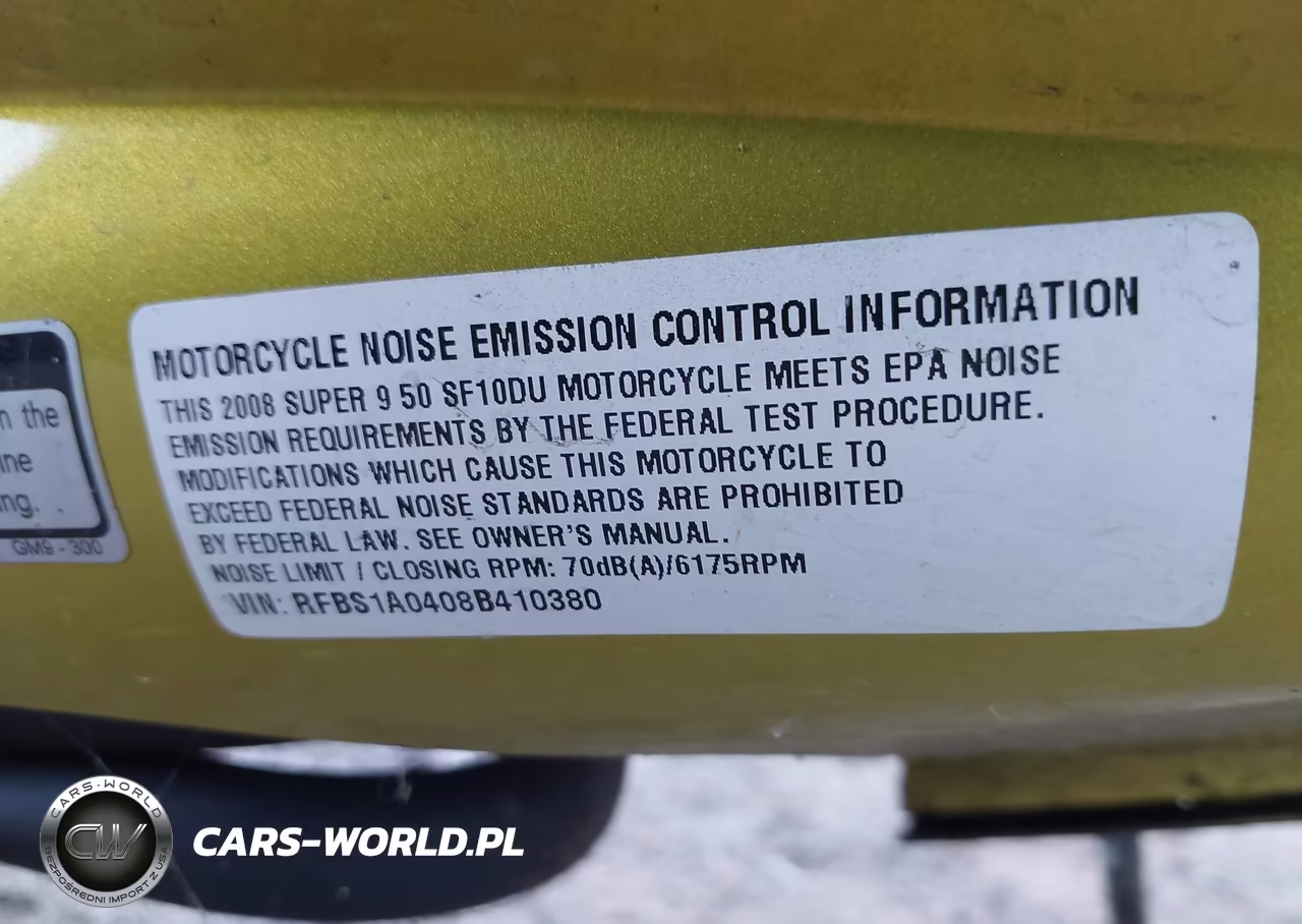 2008 Kymco Usa Inc Super 9 50 VIN:RFBS1A0408B410380 - 10
