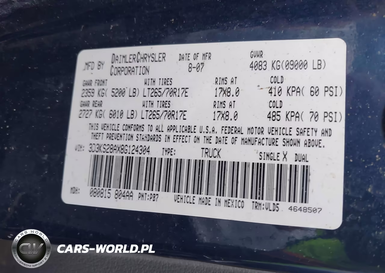 2008 Dodge Ram 2500 Laramie VIN:3D3KS28AX8G124304 - 9