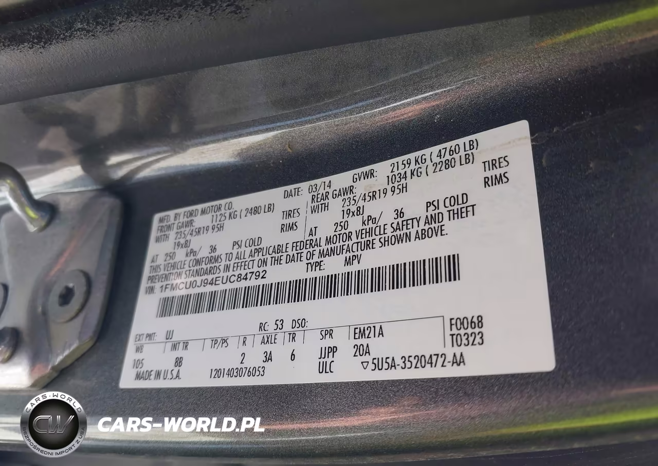 2014 Ford Escape Titanium VIN:1FMCU0J94EUC84792 - 9
