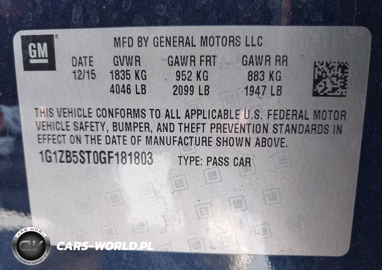 2016 Chevrolet Malibu Ls VIN:1G1ZB5ST0GF181803 - 9