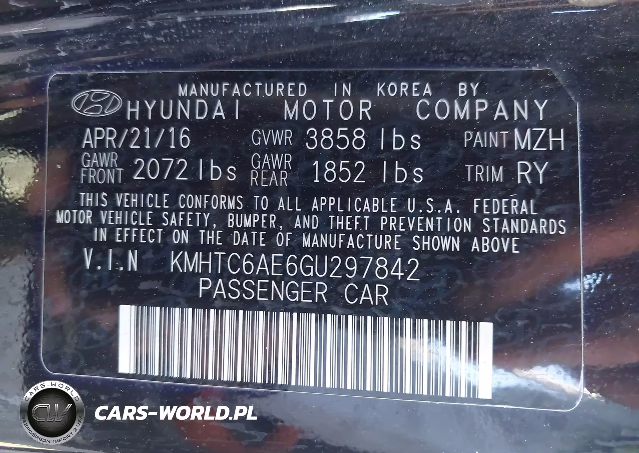 2016 Hyundai Veloster Turbo VIN:KMHTC6AE6GU297842 - 9