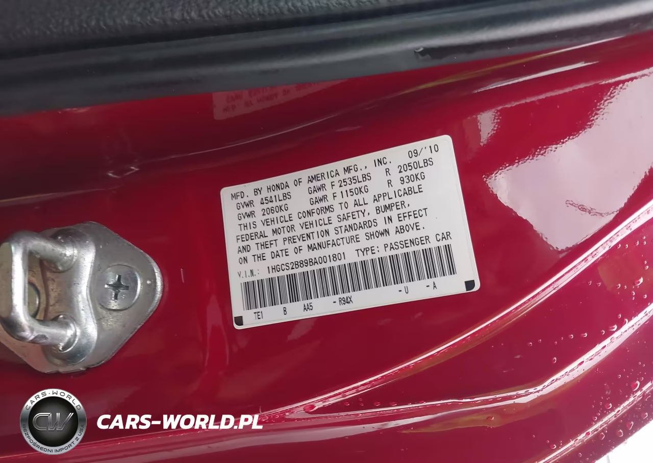 2011 Honda Accord 3.5 Ex-L VIN:1HGCS2B89BA001801 - 9