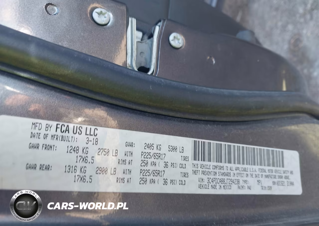 2018 Dodge Journey Se VIN:3C4PDCAB8JT294238 - 9