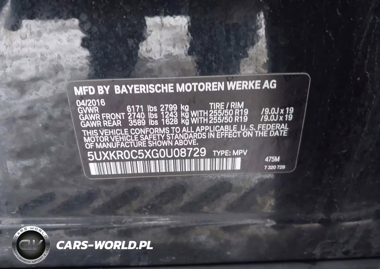 2016 BMW X5 xDrive35I VIN:5UXKR0C5XG0U08729 - 9