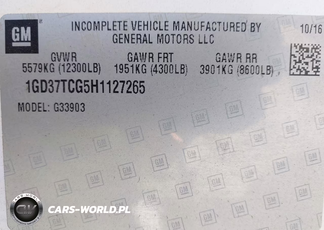 2017 GMC Savana Cutaway Work Van VIN:1GD37TCG5H1127265 - 8