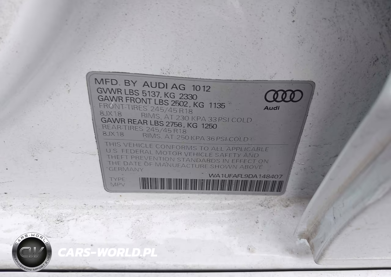 2013 Audi Allroad 2.0T Premium Plus VIN:WA1UFAFL9DA148407 - 9