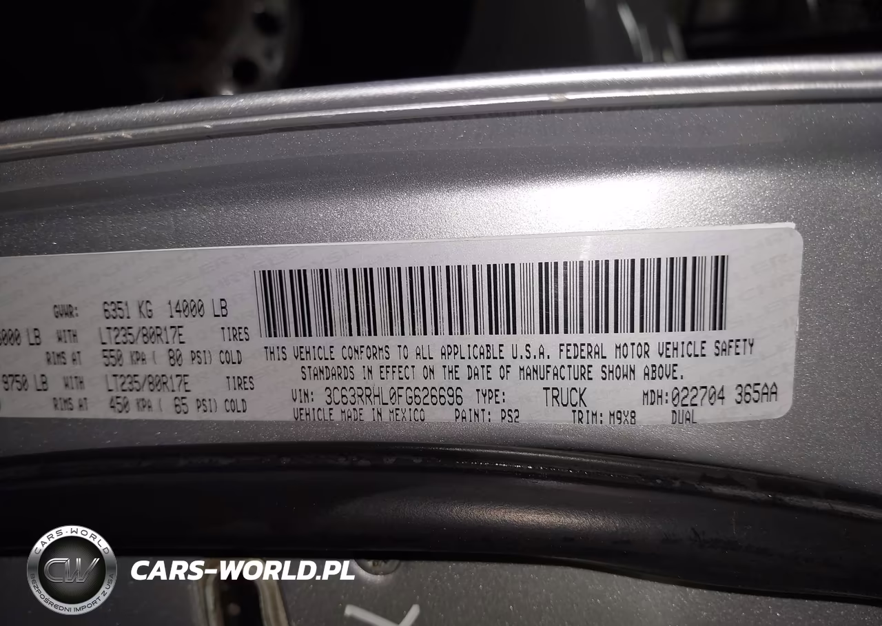 2015 Ram 3500 Slt VIN:3C63RRHL0FG626696 - 8