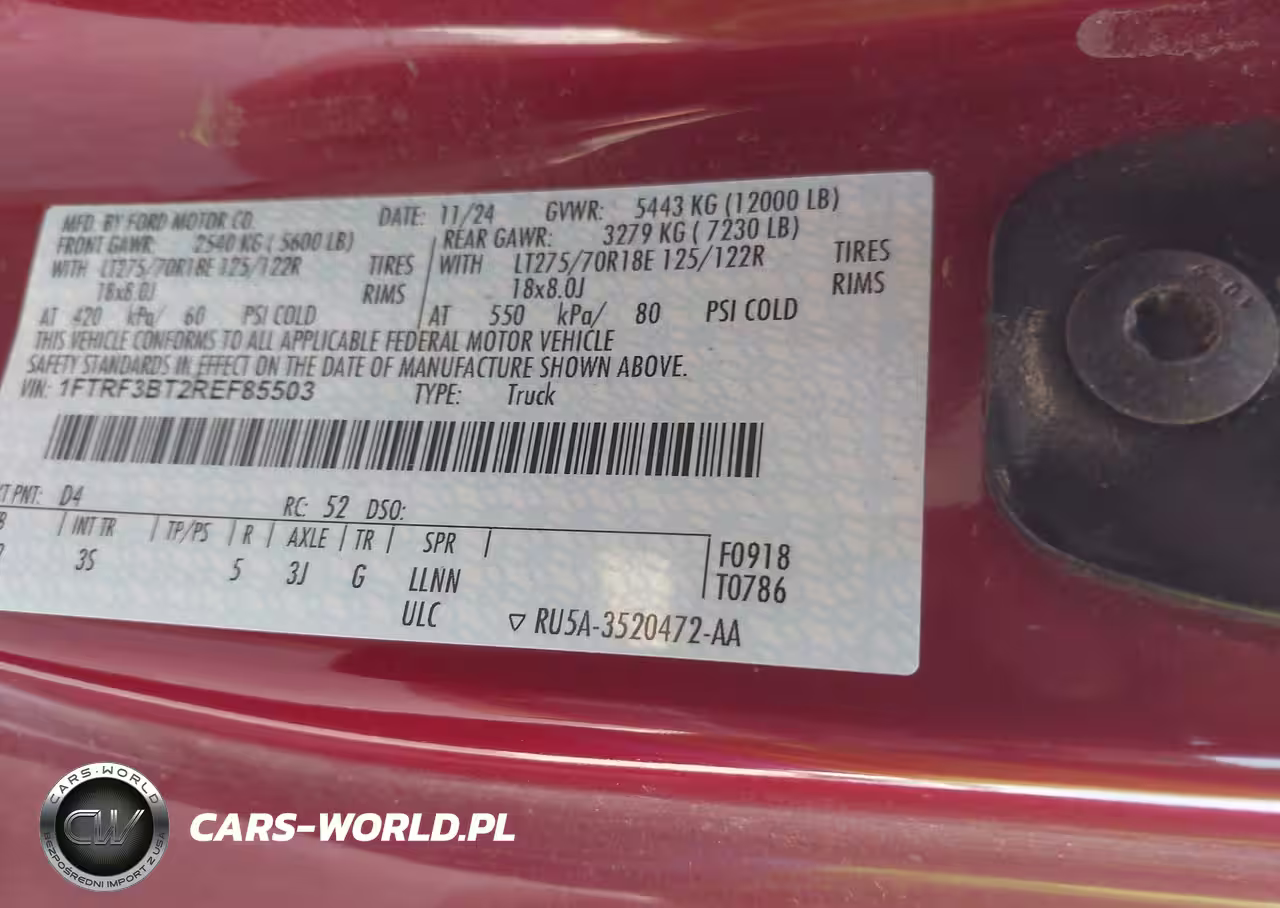 2024 Ford F-350 Xlt VIN:1FTRF3BT2REF85503 - 8