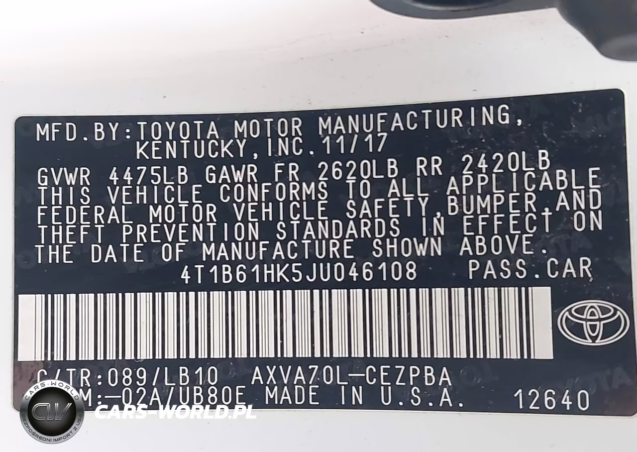 2018 Toyota Camry Xse VIN:4T1B61HK5JU046108 - 9