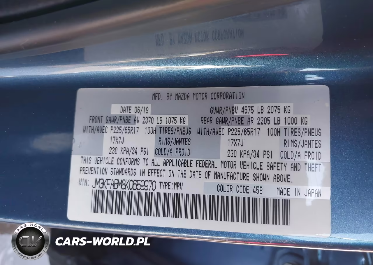 2019 Mazda Cx-5 Sport VIN:JM3KFABM8K0659970 - 9