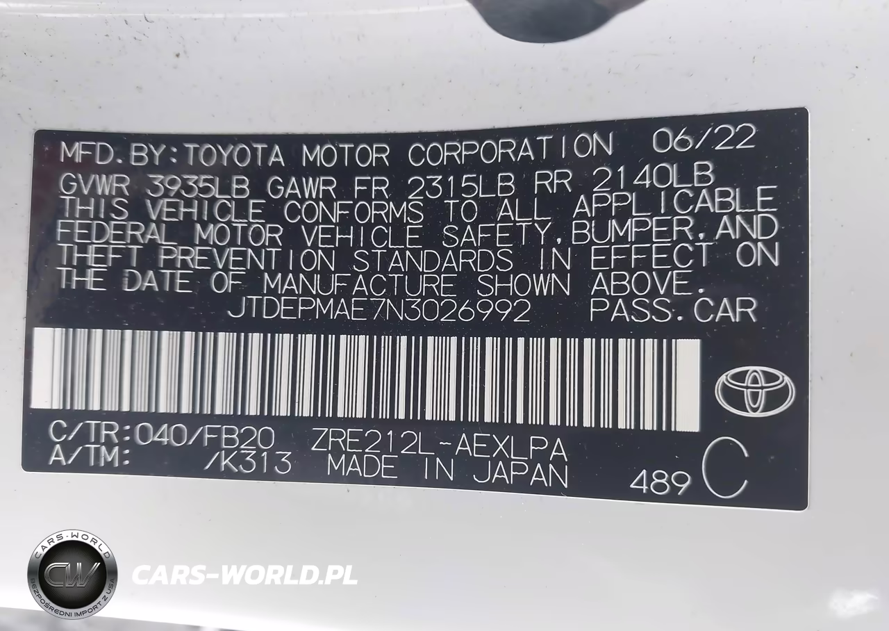 2022 Toyota Corolla Le VIN:JTDEPMAE7N3026992 - 9
