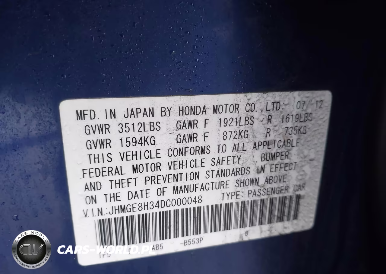 2013 Honda Fit VIN:JHMGE8H34DC000048 - 9