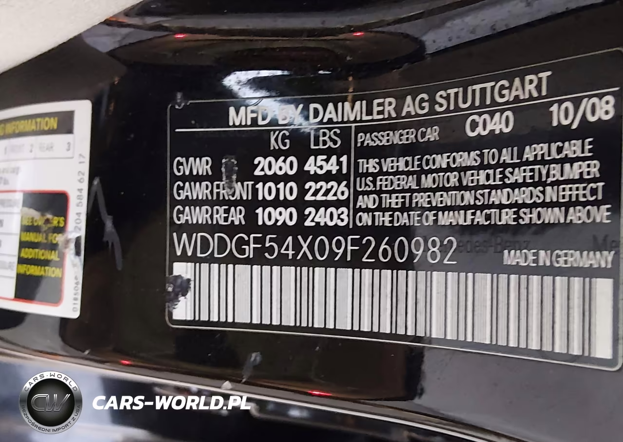 2009 Mercedes-Benz C 300 VIN:WDDGF54X09F260982 - 9