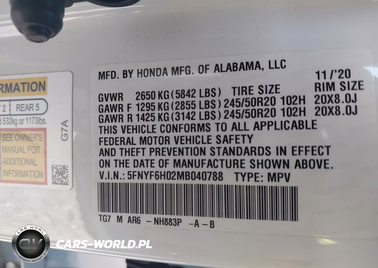 2021 Honda Pilot Awd Elite VIN:5FNYF6H02MB040788 - 9