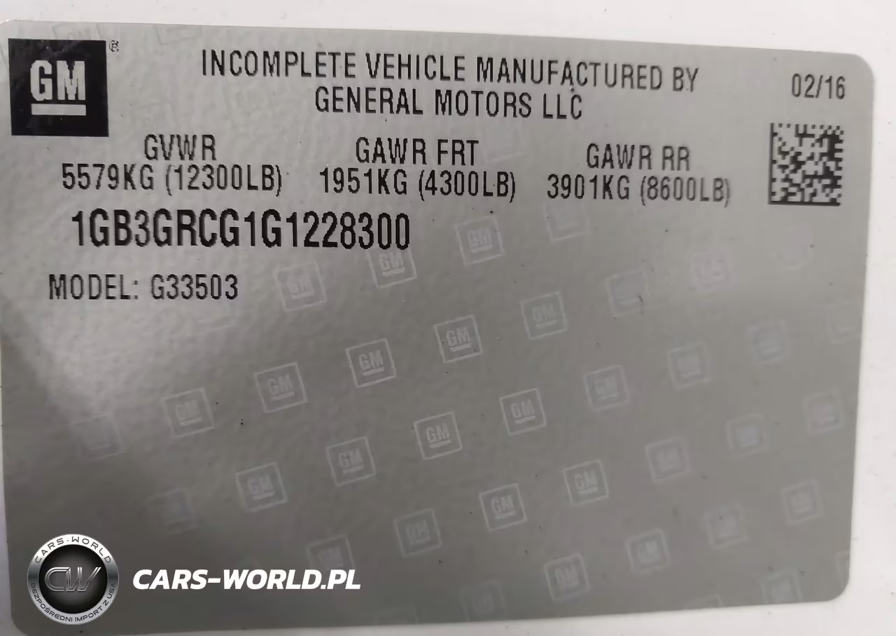 2016 Chevrolet Express Cutaway 3500 VIN:1GB3GRCG1G1228300 - 8