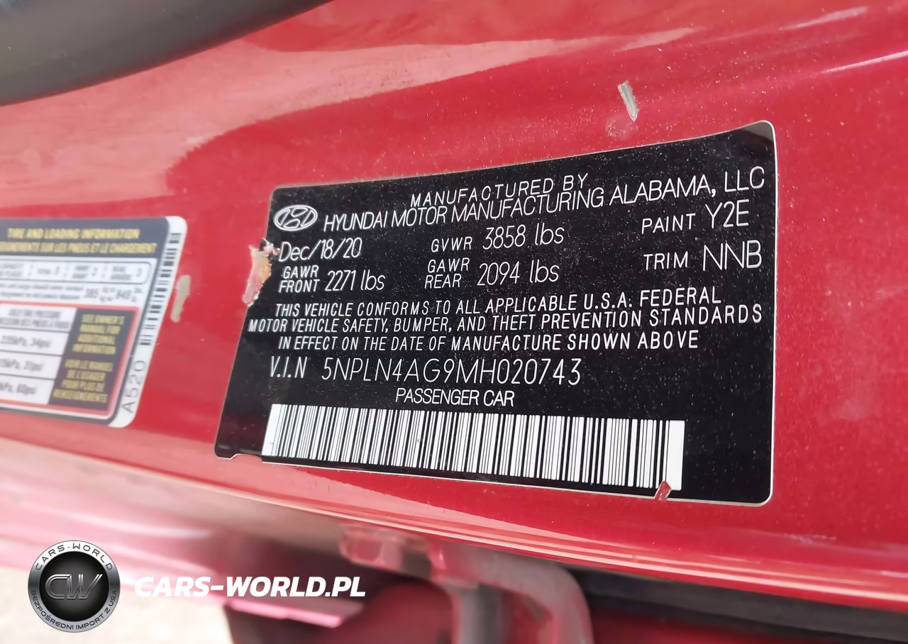 2021 Hyundai Elantra Sel VIN:5NPLN4AG9MH020743 - 9