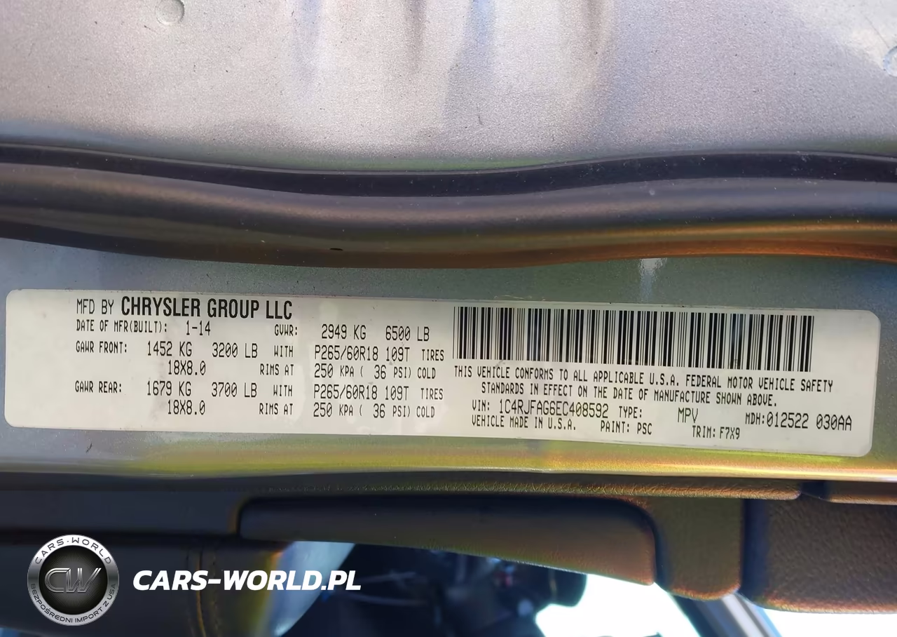 2014 Jeep Grand Cherokee Laredo VIN:1C4RJFAG6EC408592 - 9