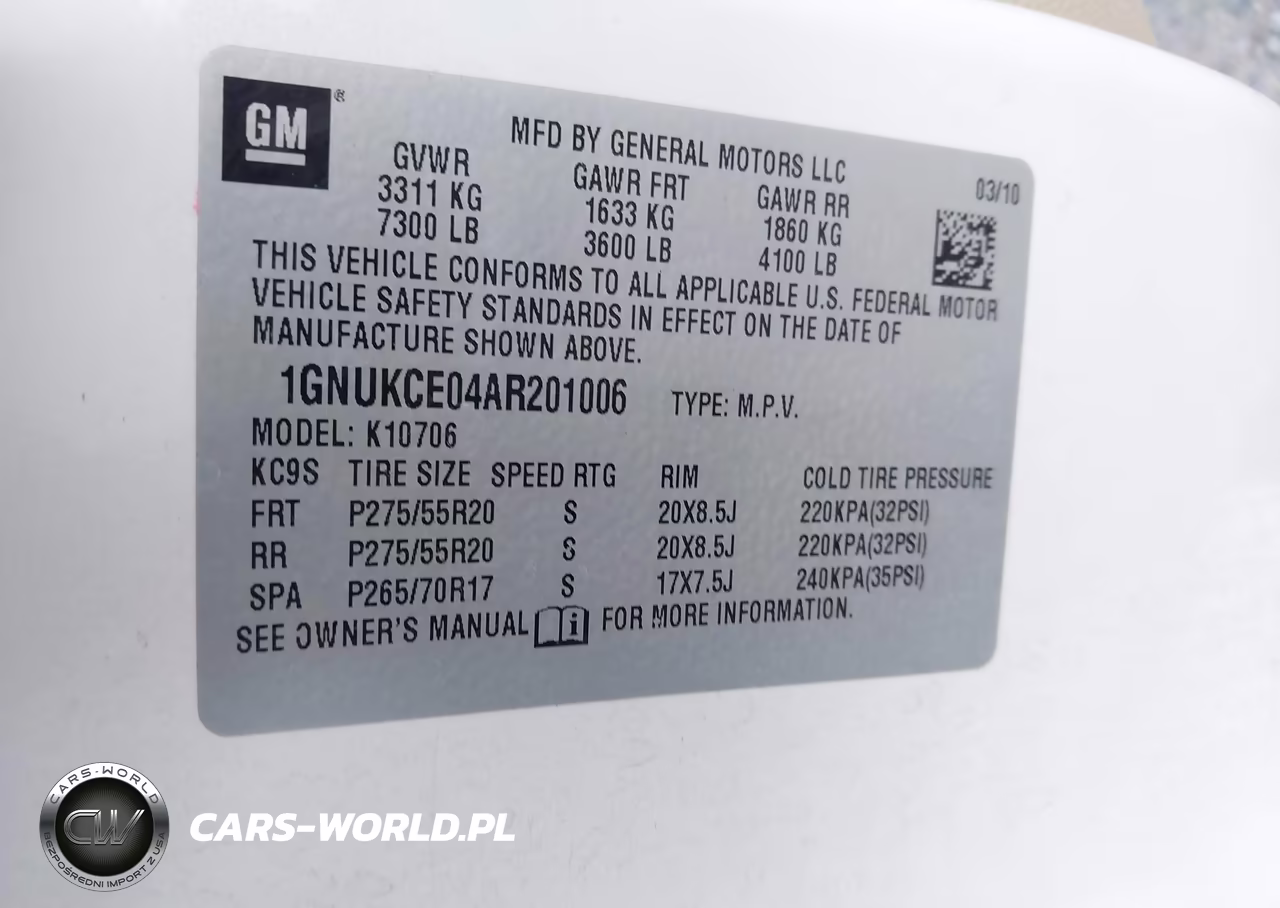 2010 Chevrolet Tahoe Ltz VIN:1GNUKCE04AR201006 - 9