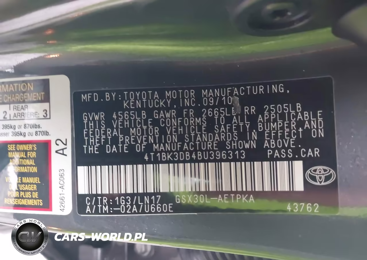 2011 Toyota Avalon Limited VIN:4T1BK3DB4BU396313 - 9