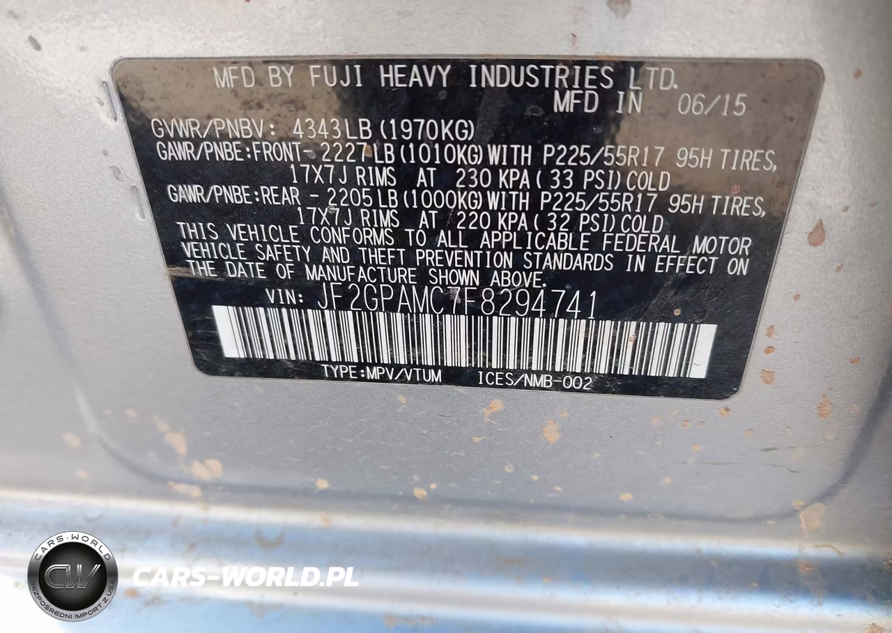2015 Subaru Xv Crosstrek 2.0I Limited VIN:JF2GPAMC7F8294741 - 9