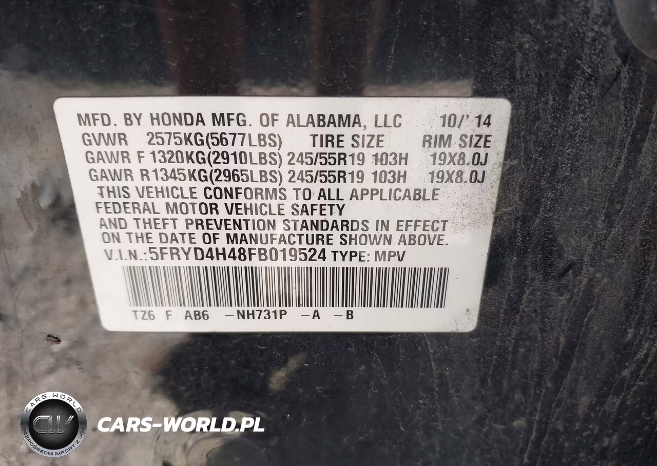 2015 Acura Mdx Technology Package VIN:5FRYD4H48FB019524 - 9