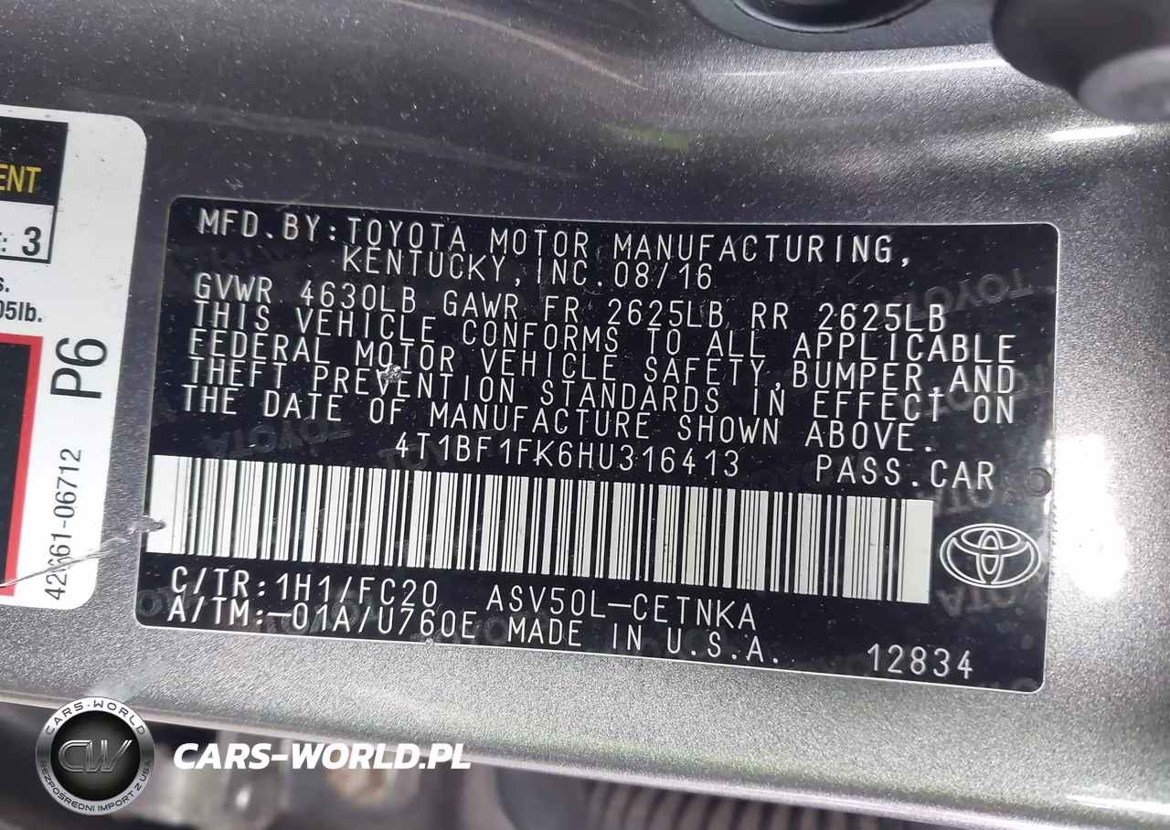 2017 Toyota Camry Le VIN:4T1BF1FK6HU316413 - 9