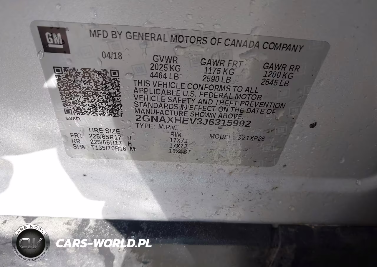 2018 Chevrolet Equinox Ls VIN:2GNAXHEV3J6315992 - 9