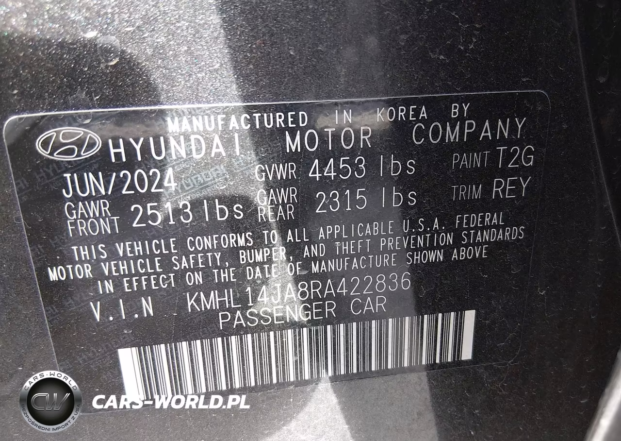 2024 Hyundai Sonata Sel VIN:KMHL14JA8RA422836 - 9