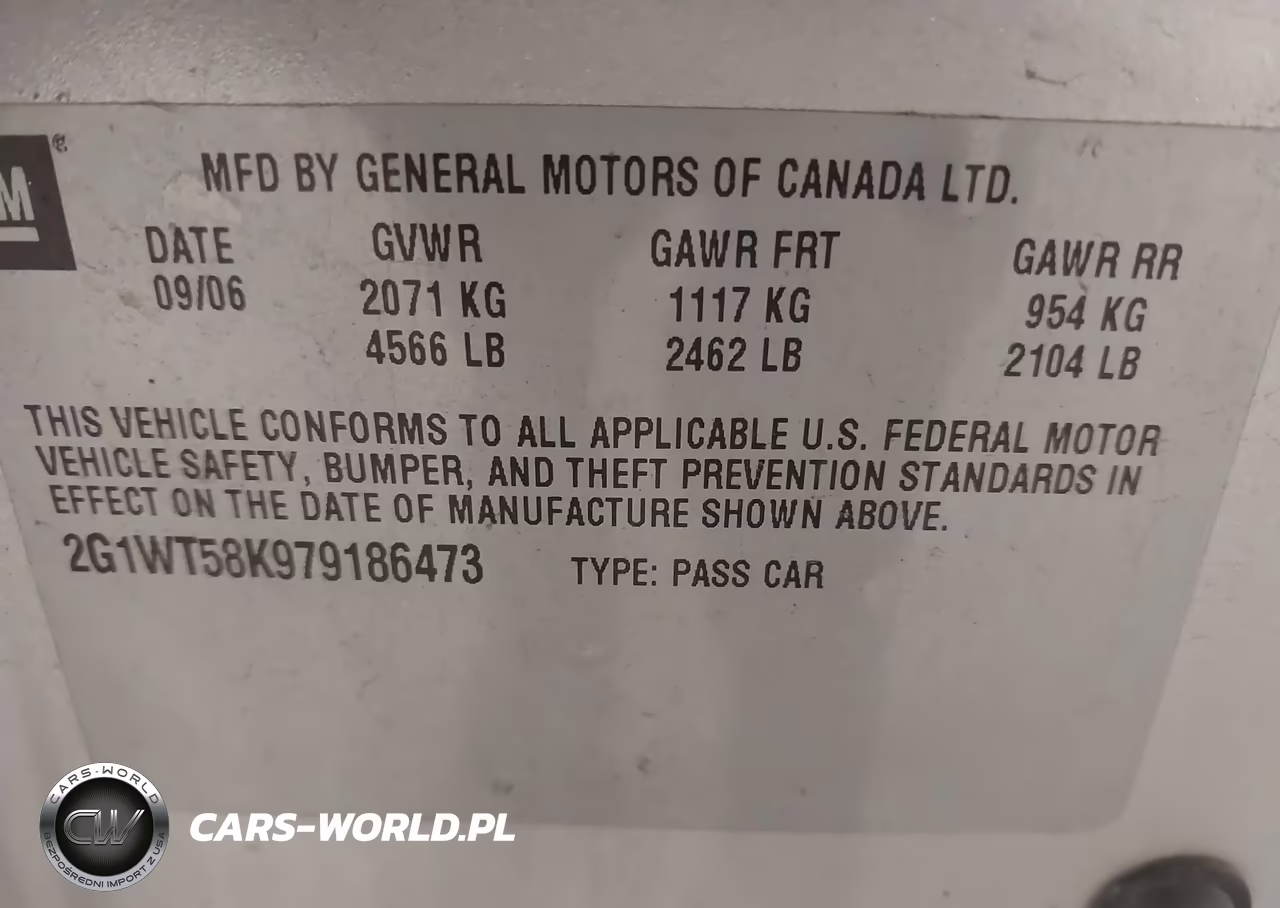 2007 Chevrolet Impala Lt VIN:2G1WT58K979186473 - 9