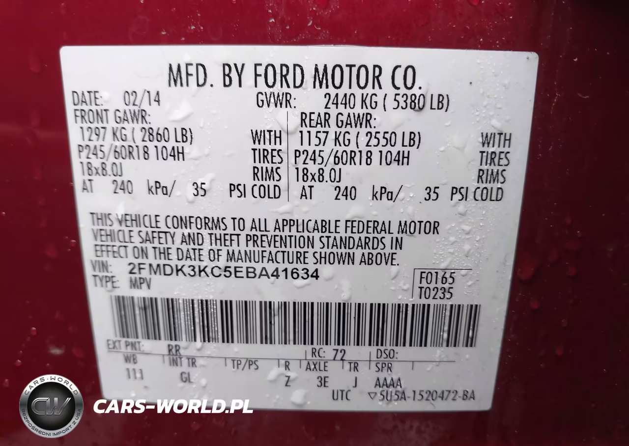 2014 Ford Edge Limited VIN:2FMDK3KC5EBA41634 - 9