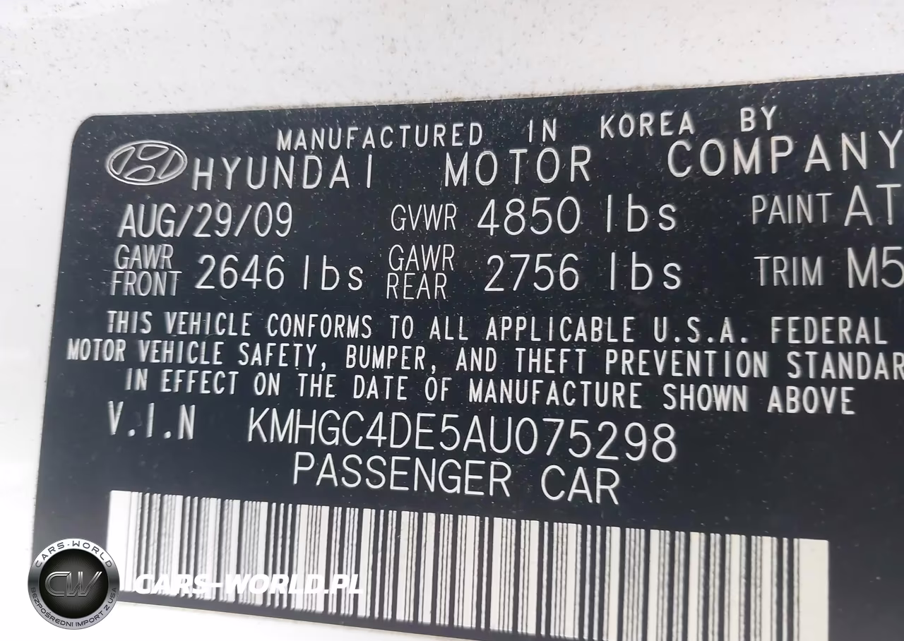 2010 Hyundai Genesis 3.8 VIN:KMHGC4DE5AU075298 - 9
