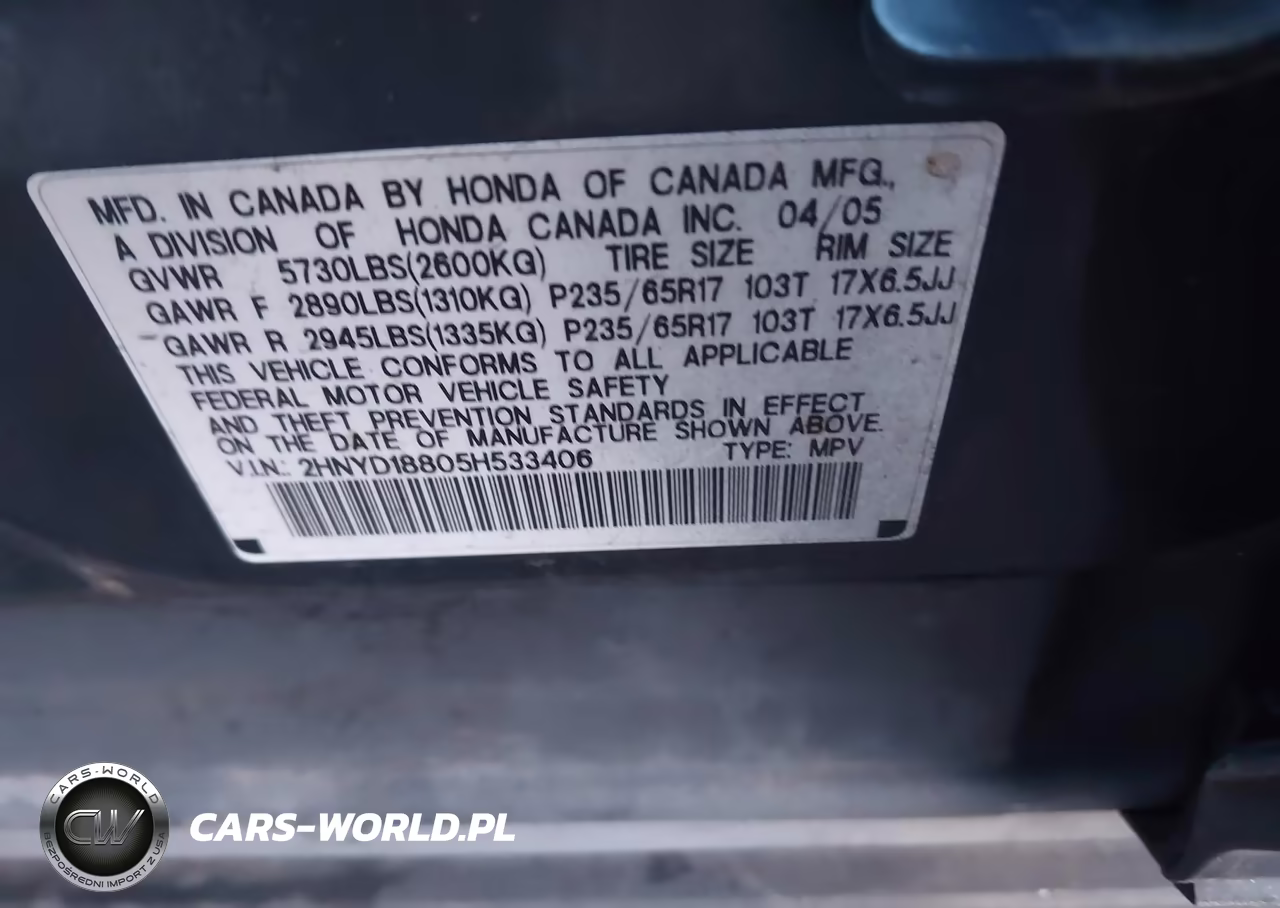2005 Acura Mdx VIN:2HNYD18805H533406 - 9
