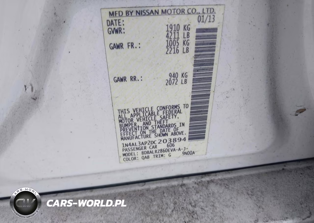 2013 Nissan Altima 2.5 S VIN:1N4AL3AP2DC203894 - 9