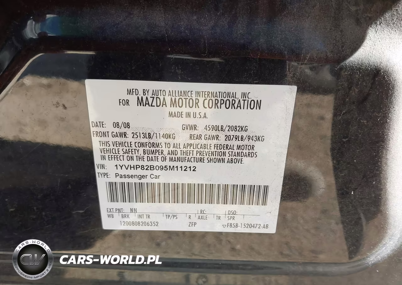 2009 Mazda Mazda6 S Grand Touring VIN:1YVHP82B095M11212 - 9