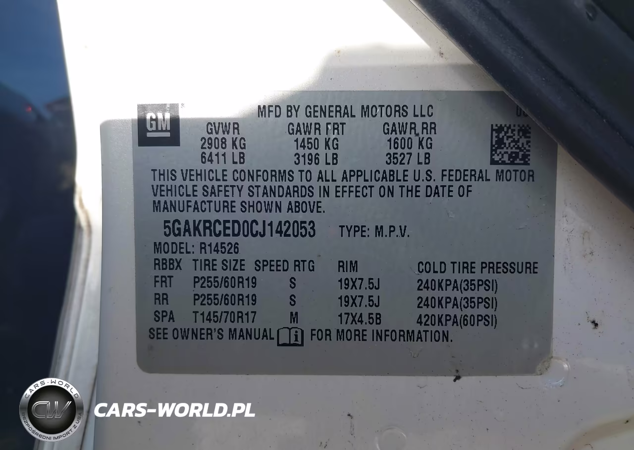 2012 Buick Enclave Leather VIN:5GAKRCED0CJ142053 - 9