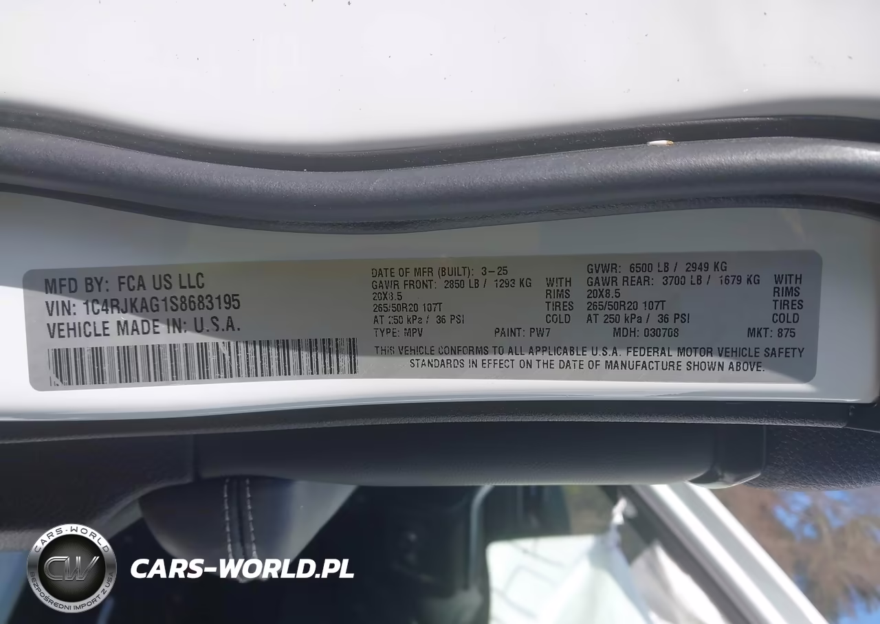 2025 Jeep Grand Cherokee L Altitude X 4X4 VIN:1C4RJKAG1S8683195 - 9