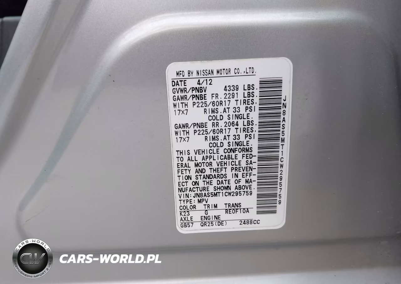 2012 Nissan Rogue Sv VIN:JN8AS5MT1CW295759 - 9