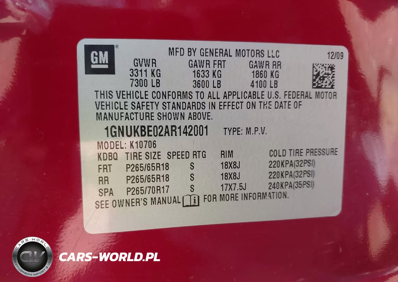 2010 Chevrolet Tahoe Lt VIN:1GNUKBE02AR142001 - 9