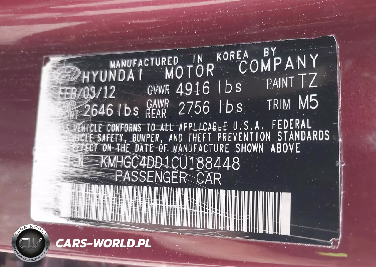 2012 Hyundai Genesis 3.8 VIN:KMHGC4DD1CU188448 - 9