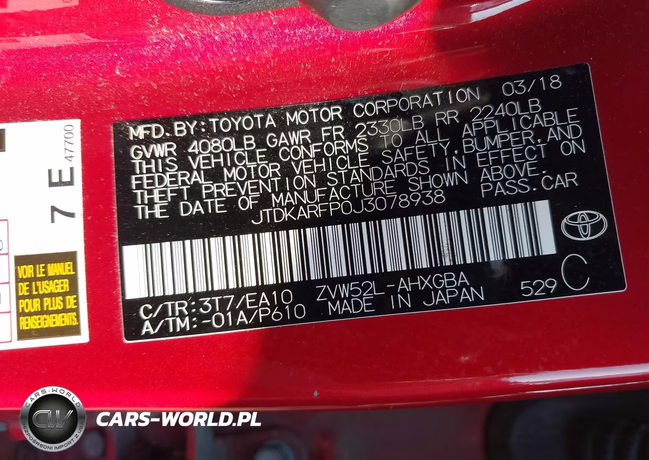 2018 Toyota Prius Prime VIN:JTDKARFP0J3078938 - 9