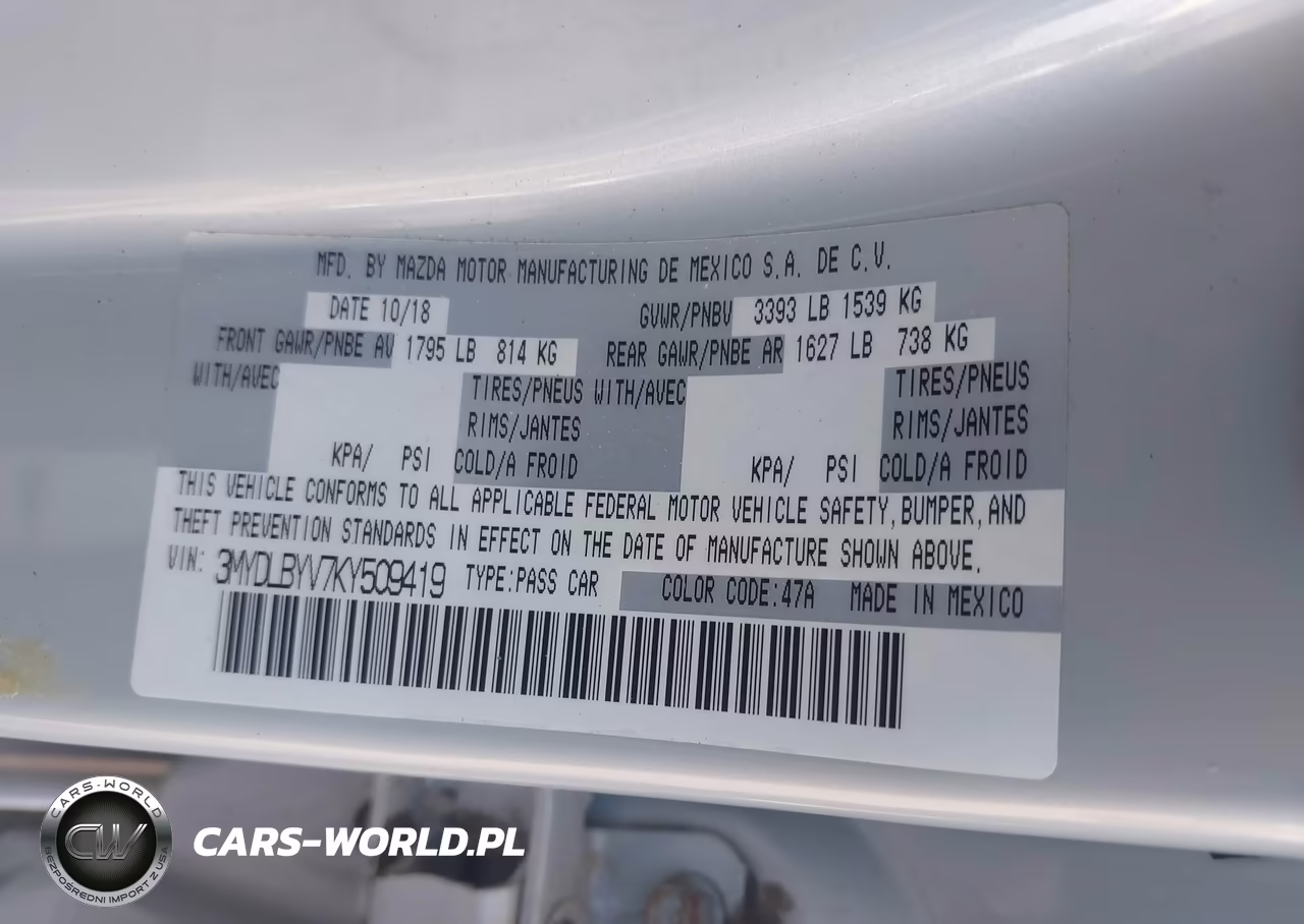 2019 Toyota Yaris Le VIN:3MYDLBYV7KY509419 - 9