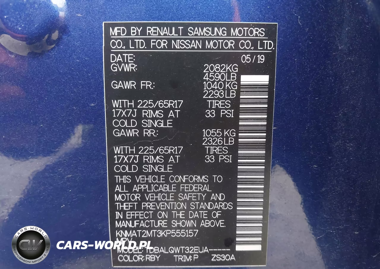 2019 Nissan Rogue Sv VIN:KNMAT2MT3KP555157 - 9