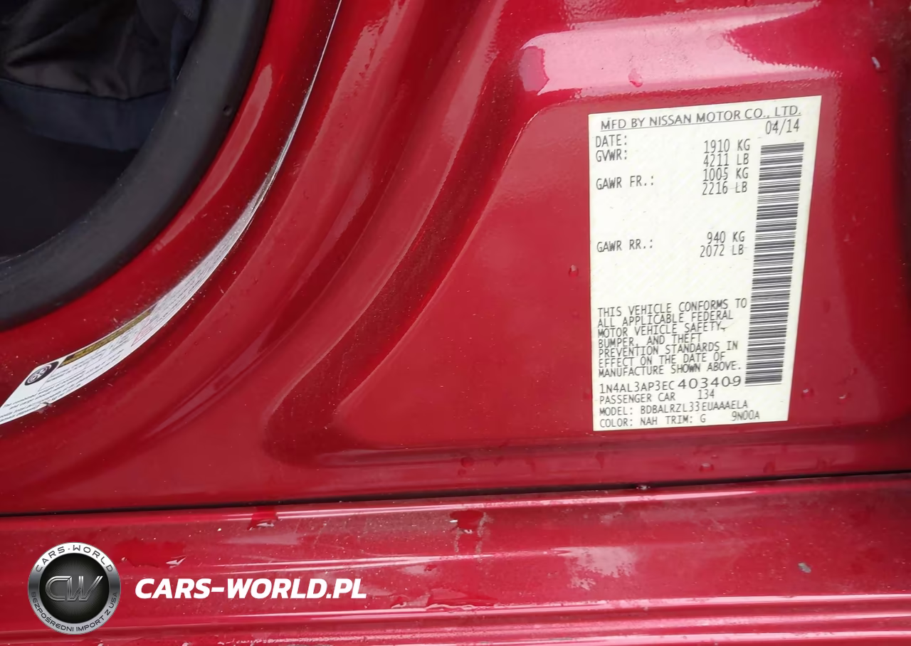 2014 Nissan Altima 2.5 S VIN:1N4AL3AP3EC403409 - 9